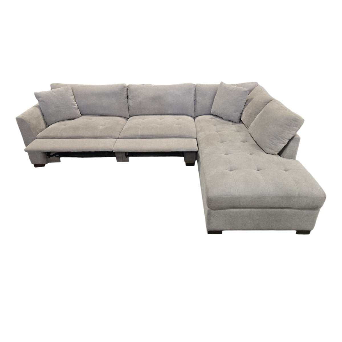 Thomasville Miles Fabric Sectional with Power Footrest - Like New - (ID L72984) - available at Alpine Outlets in Denver