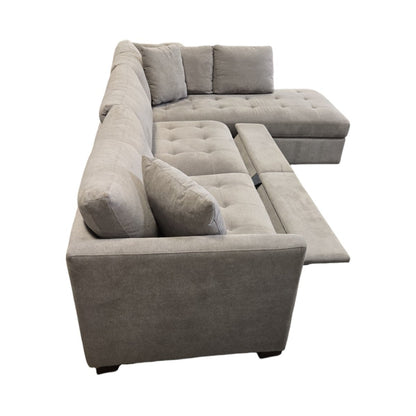 Thomasville Miles Fabric Sectional with Power Footrest - Like New - (ID L72984) - available at Alpine Outlets in Denver