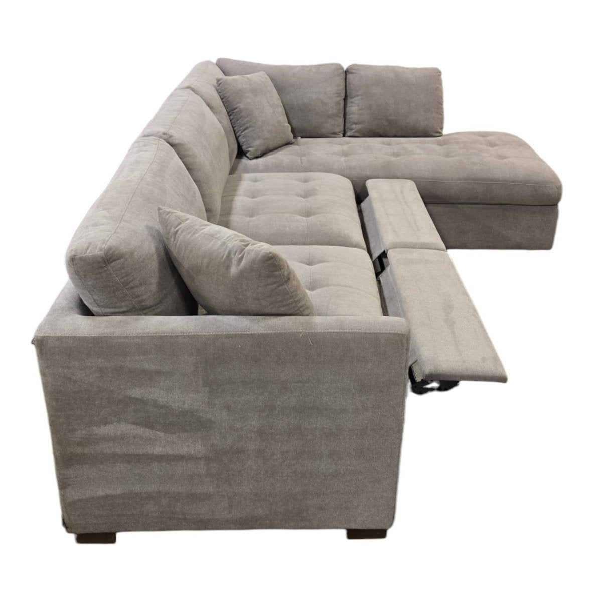 Thomasville Miles Fabric Sectional with Power Footrest - Used Good - (ID G47382) - available at Alpine Outlets in Denver