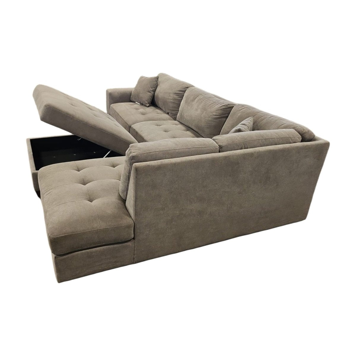 Thomasville Miles Fabric Sectional with Storage Ottoman - Alpine Outlets