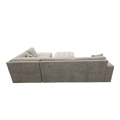 Thomasville Miles Fabric Sectional with Storage Ottoman - Like New - (ID L38472) - available at Alpine Outlets in Denver