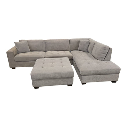 Thomasville Miles Fabric Sectional with Storage Ottoman - Like New - (ID L38472) - available at Alpine Outlets in Denver