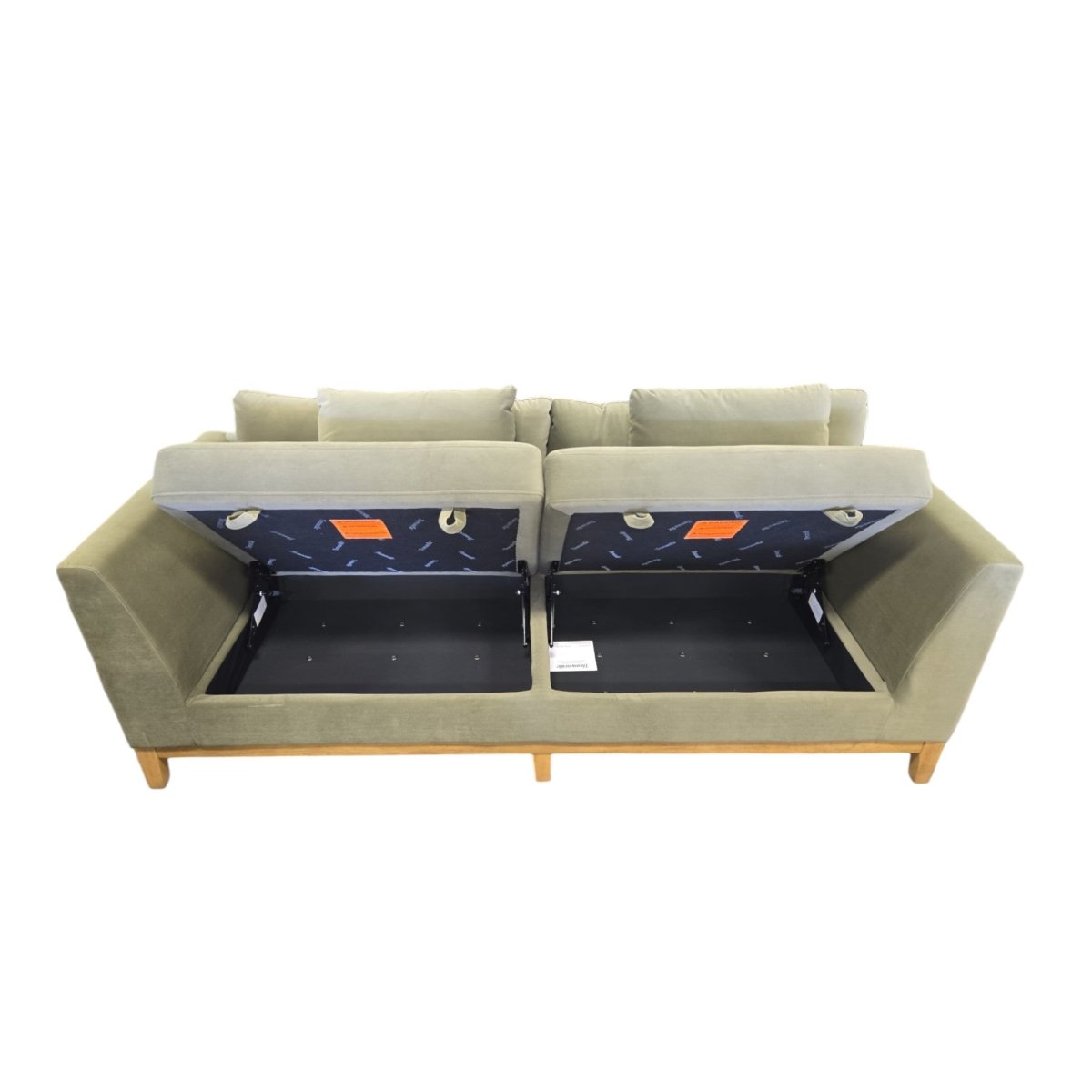 Thomasville Mokena Fabric Stationary Sofa with Storage - Used Like New - (ID U5837) - available at Alpine Outlets in Denver