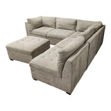 Thomasville Tisdale 6 - Piece Modular Sectional in Beige with Storage Ottoman - available at Alpine Outlets in Denver