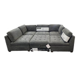 Thomasville Tisdale 6 - Piece Modular Sectional with Storage Ottoman – Dark Gray - available at Alpine Outlets in Denver