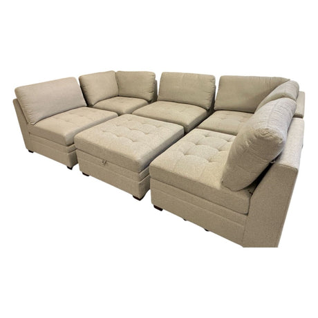 Thomasville Tisdale 6 - Piece Modular Sectional with Storage Ottoman (ID N295847) - Furniture available at Alpine Outlets in Denver