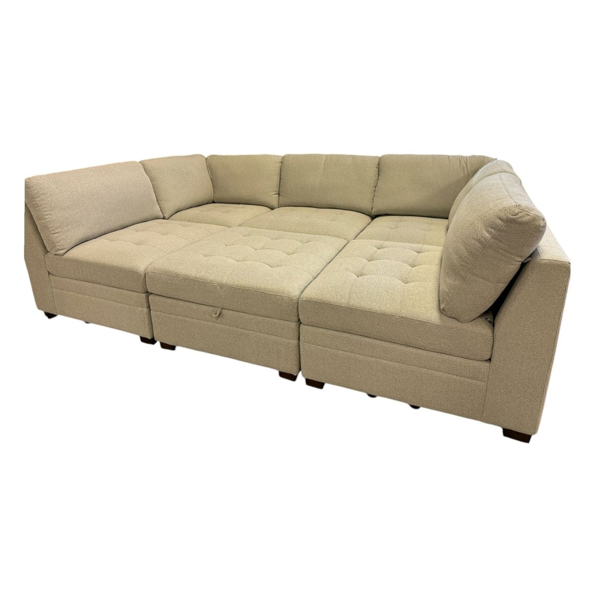 Thomasville Tisdale 6 - Piece Modular Sectional with Storage Ottoman (ID N295847) - Furniture available at Alpine Outlets in Denver