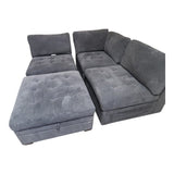 Thomasville Tisdale Modular Sectional 6 - Piece Boucle with Storage Ottoman - Furniture available at Alpine Outlets in Denver