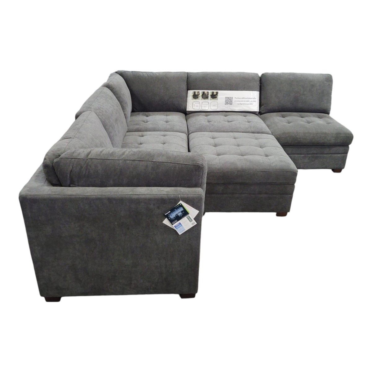 Thomasville Tisdale Modular Sectional 6 - piece Dark Gray with Storage Ottoman - available at Alpine Outlets in Denver