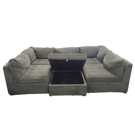 Thomasville Tisdale Modular Sectional 6 - piece Dark Gray with Storage Ottoman - available at Alpine Outlets in Denver