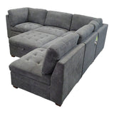 Thomasville Tisdale Modular Sectional 6 - piece Dark Gray with Storage Ottoman - available at Alpine Outlets in Denver