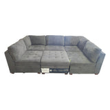 Thomasville Tisdale Modular Sectional 6 - Piece Dark Gray with Storage Ottoman (ID U031254) - Living Room Furniture available at Alpine Outlets in Denver