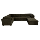 Thomasville Tisdale Modular Sectional 6 - Piece Dark Gray with Storage Ottoman (ID U458763) - Living Room Furniture available at Alpine Outlets in Denver