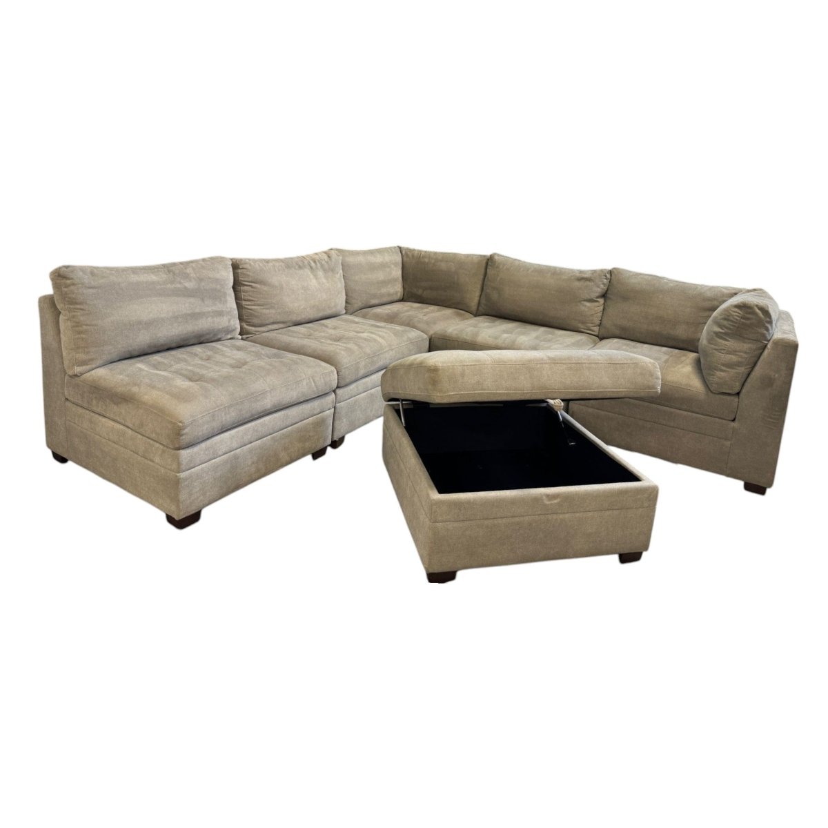 Thomasville Tisdale Modular Sectional 6 - Piece with Storage Ottoman (ID U678901) - Living Room Furniture available at Alpine Outlets in Denver