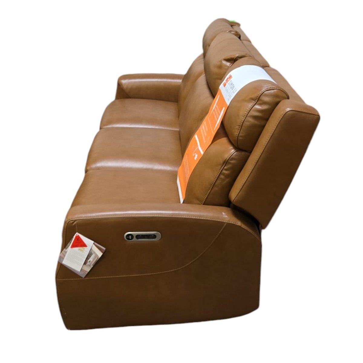 Thorton Leather Power Reclining Sofa - New - (ID N4823) - available at Alpine Outlets in Denver