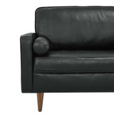 Top Grain Leather 81" Sofa with Biscuit Tufting - Living Room Furniture available at Alpine Outlets in Denver