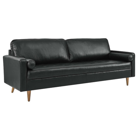 Top Grain Leather Sofa with Biscuit Tufting - Living Room Furniture available at Alpine Outlets in Denver