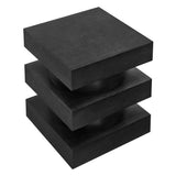 Totem Wood Side Table Stacked Design – 18 Inch Square - End & Side Tables available at Alpine Outlets in Denver