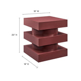 Totem Wood Side Table Stacked Design – 18 Inch Square - End & Side Tables available at Alpine Outlets in Denver