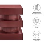 Totem Wood Side Table Stacked Design – 18 Inch Square - End & Side Tables available at Alpine Outlets in Denver