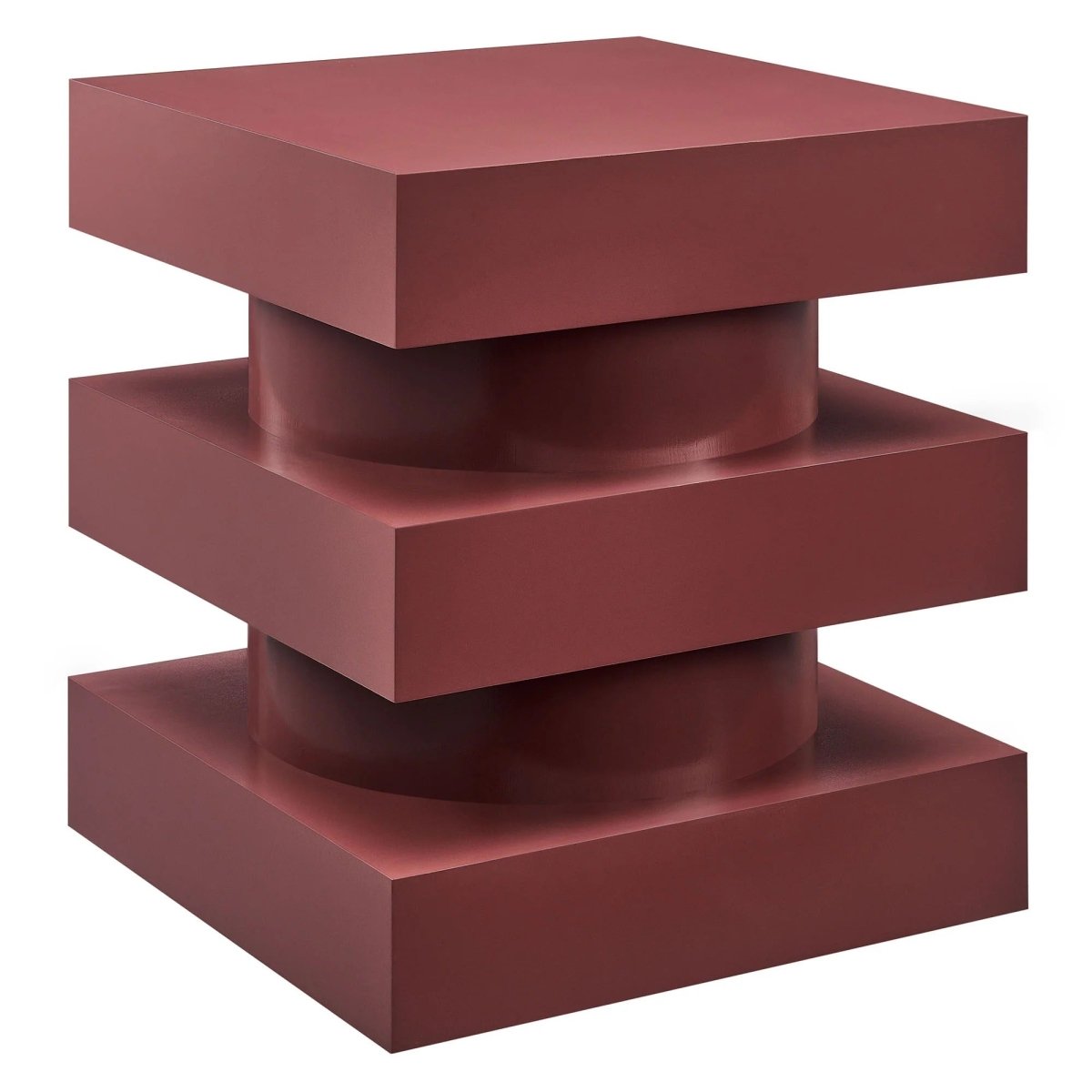 Totem Wood Side Table Stacked Design – 18 Inch Square - End & Side Tables available at Alpine Outlets in Denver