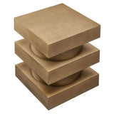 Totem Wood Side Table Stacked Design – 18 Inch Square - End & Side Tables available at Alpine Outlets in Denver