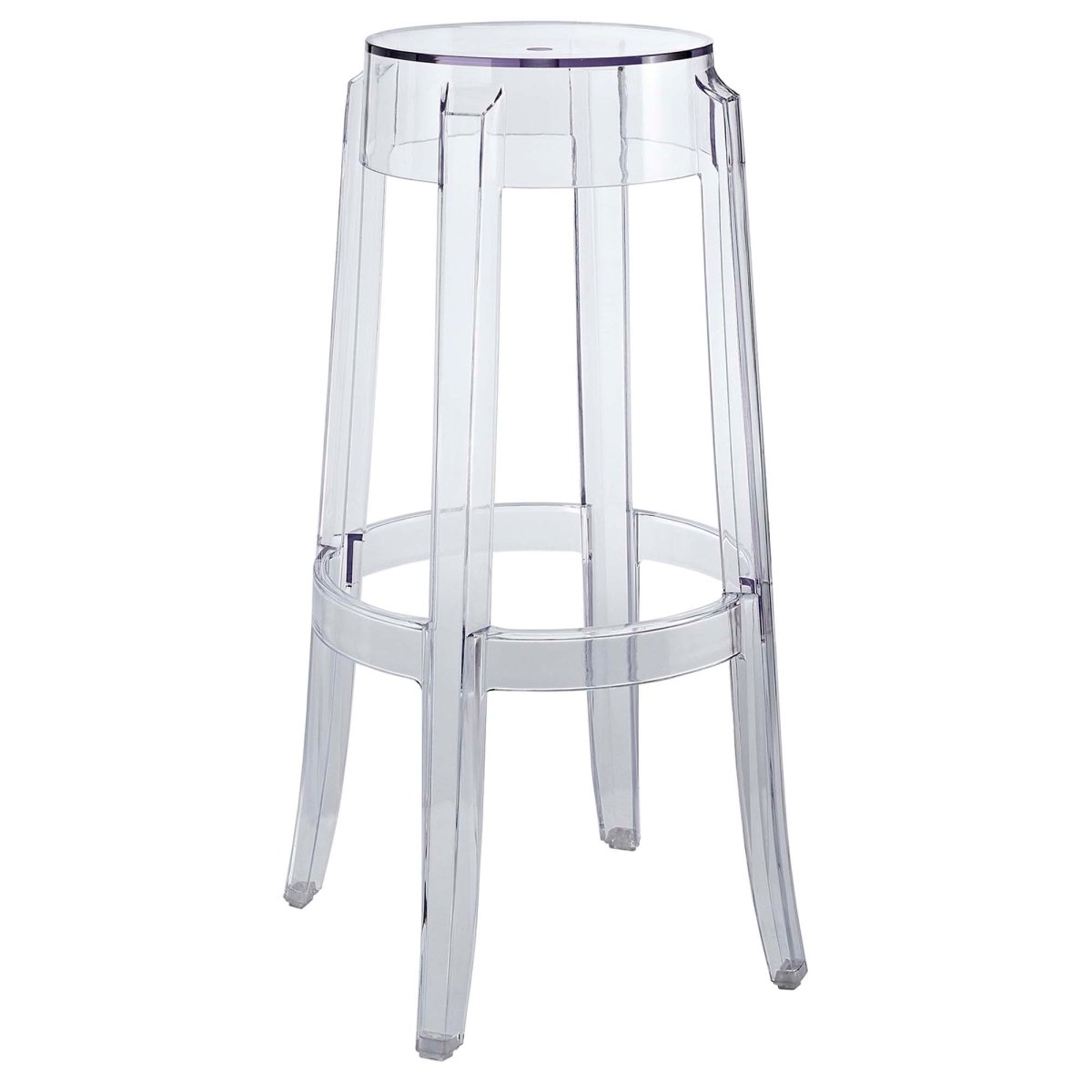 Transparent Acrylic Backless Bar Stool - Stools available at Alpine Outlets in Denver