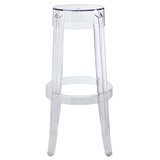 Transparent Acrylic Backless Bar Stool - Stools available at Alpine Outlets in Denver