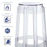 Transparent Acrylic Backless Bar Stool - Stools available at Alpine Outlets in Denver