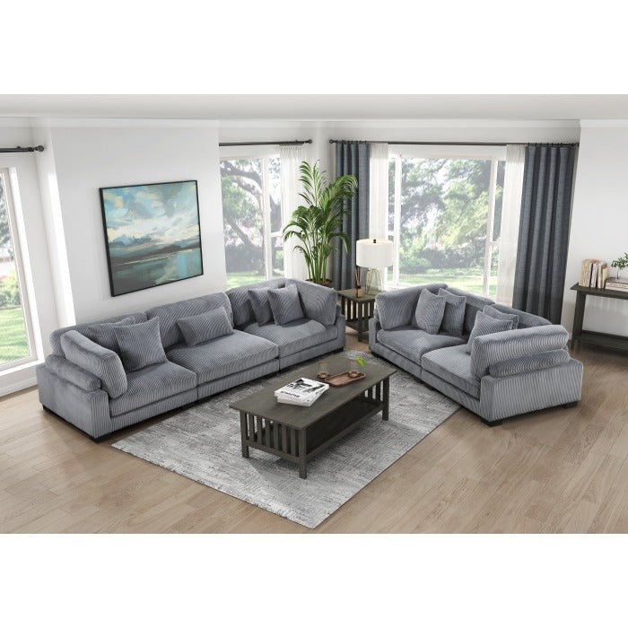 Traverse Modular Sectional Corner Chair in Gray - 🟢 Corner Chairs available at Alpine Outlets in Denver