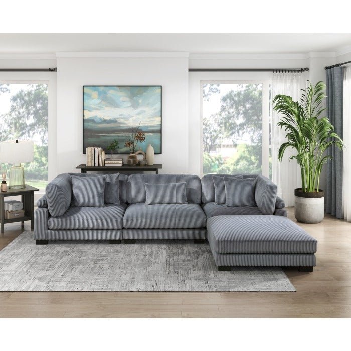 Traverse Modular Sectional Ottoman in Gray - 🟢 Ottomans available at Alpine Outlets in Denver