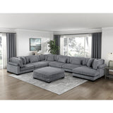 Traverse Modular Sectional Ottoman in Gray - 🟢 Ottomans available at Alpine Outlets in Denver