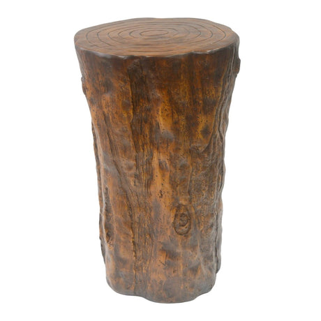 Tree Stump Side Table, Indoor / Outdoor Use - Antique Brown - Side Tables available at Alpine Outlets in Denver