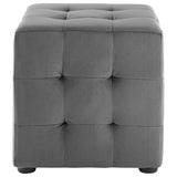 Tufted Cube Velvet Ottoman – 15 Inch Upholstered - Ottomans available at Alpine Outlets in Denver