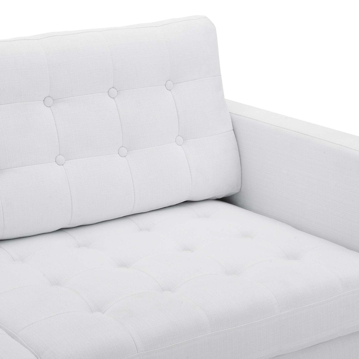 Tufted Fabric Sofa with Rounded Edges - Living Room Furniture available at Alpine Outlets in Denver