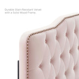 Tufted Nailhead Performance Velvet Platform Bed - Platform Bed available at Alpine Outlets in Denver