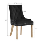 Tufted Performance Velvet Dining Chair with Nailhead Trim and Back Ring - Dining Chairs available at Alpine Outlets in Denver