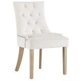 Tufted Performance Velvet Dining Chair with Nailhead Trim and Back Ring - Dining Chairs available at Alpine Outlets in Denver