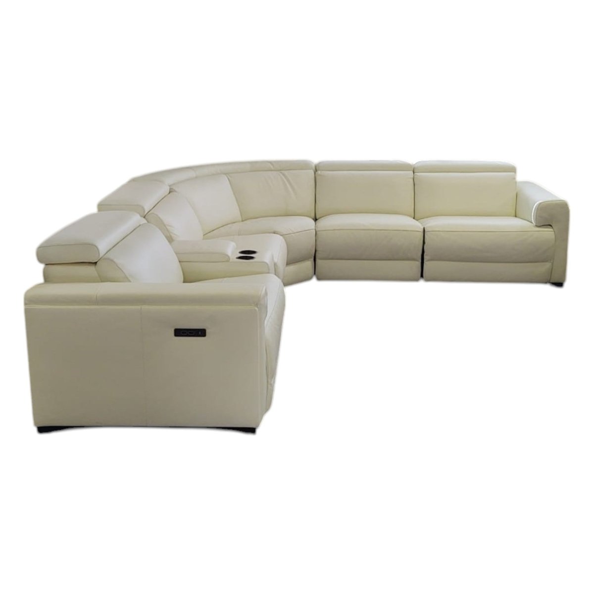 Turner Leather Power Reclining Sectional with Power Headrests (ID U785239) - Living Room Furniture available at Alpine Outlets in Denver