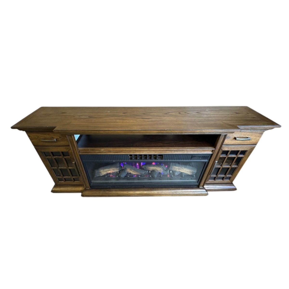 TV Console with ClassicFlame CoolGlow 2 - in - 1 Electric Fireplace and Fan (ID G098765) - Living Room Furniture available at Alpine Outlets in Denver