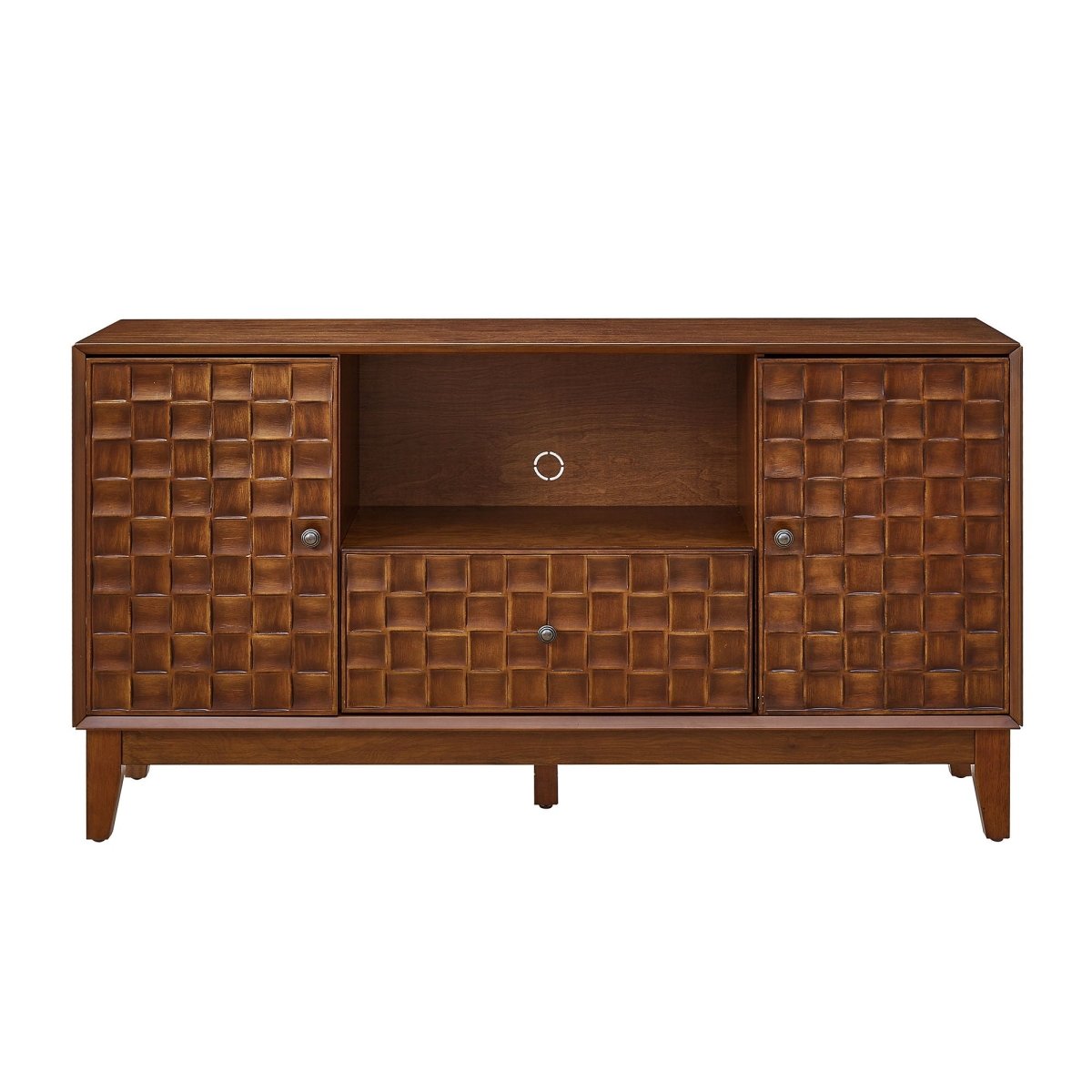 TV Stand With 3D Wood Texture - Brown - TV Stands available at Alpine Outlets in Denver