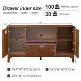 TV Stand With 3D Wood Texture - Brown - TV Stands available at Alpine Outlets in Denver