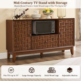 TV Stand With 3D Wood Texture - Brown - TV Stands available at Alpine Outlets in Denver
