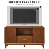 TV Stand With Drawer And Cabinets - Brown - TV Stands available at Alpine Outlets in Denver