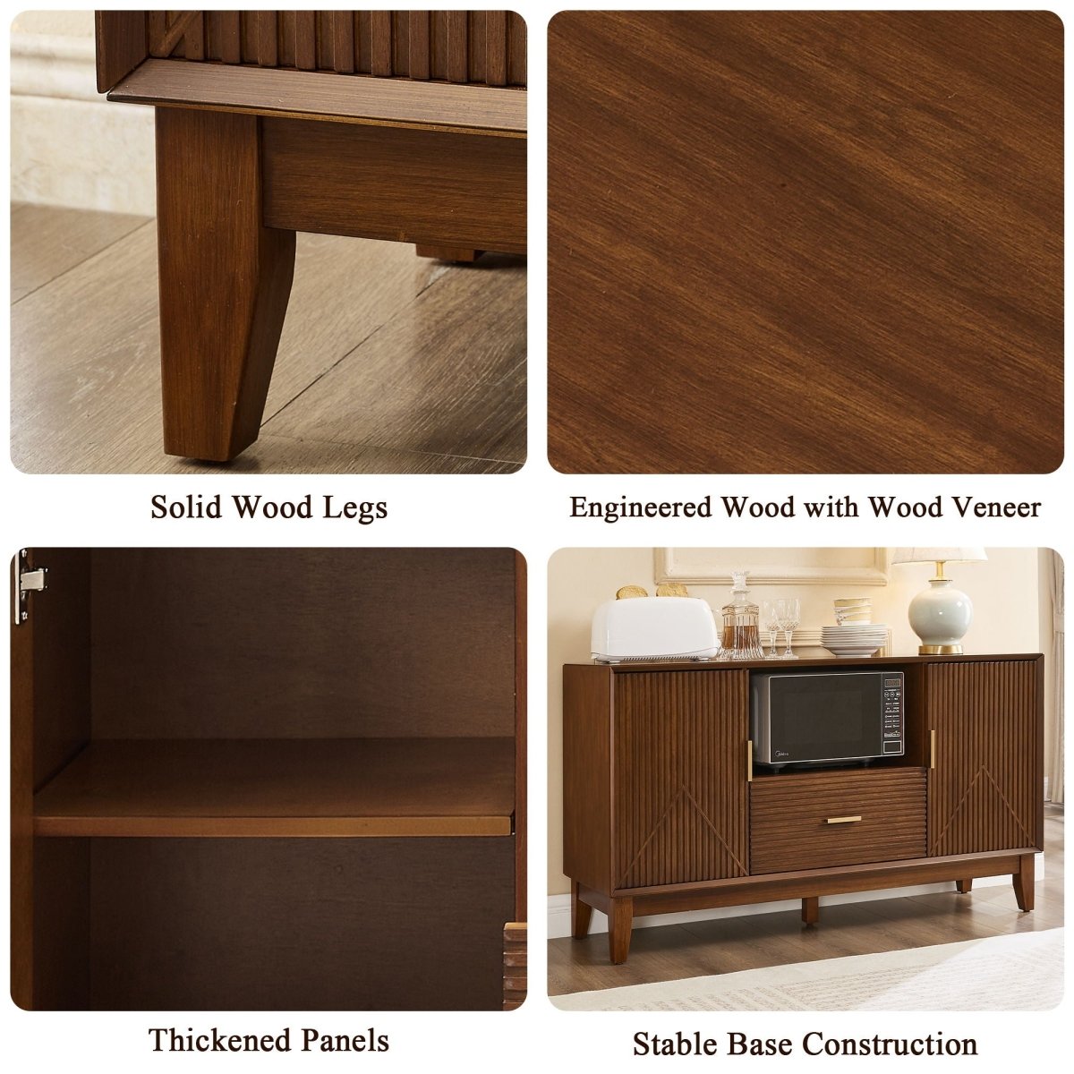 TV Stand With Drawer And Cabinets - Brown - TV Stands available at Alpine Outlets in Denver
