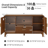 TV Stand With Drawer And Cabinets - Brown - TV Stands available at Alpine Outlets in Denver