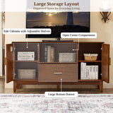 TV Stand With Drawer And Cabinets - Brown - TV Stands available at Alpine Outlets in Denver