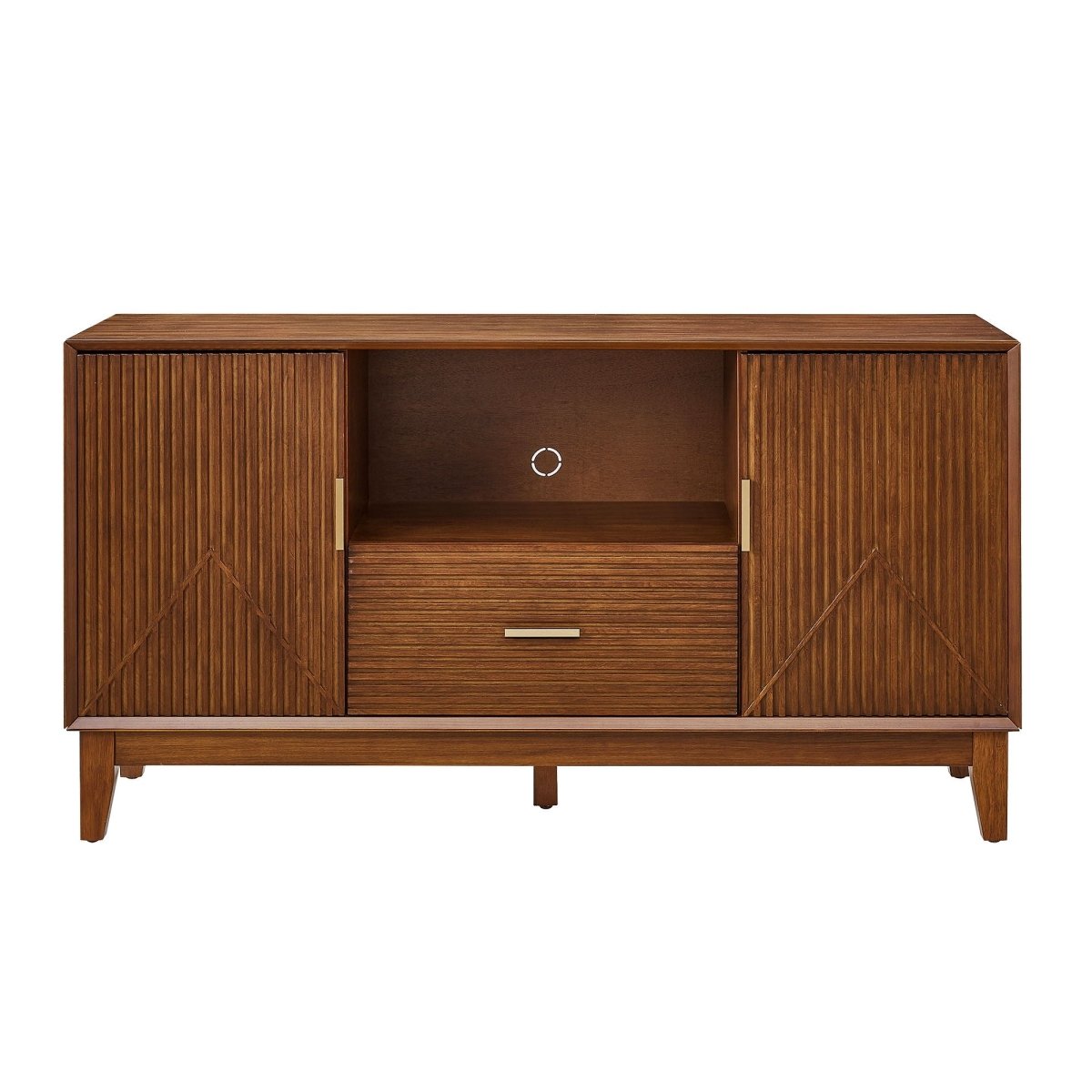 TV Stand With Drawer And Cabinets - Brown - TV Stands available at Alpine Outlets in Denver