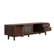 TV Stand With Sliding Doors And 2 Drawers For Living Room - Dark Brown - TV Stands available at Alpine Outlets in Denver