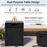 U_STYLE 2 - Piece 41.9" Propane Fire Pit Set with MGO Tank Cover Table - 🟢 Fire Pits available at Alpine Outlets in Denver